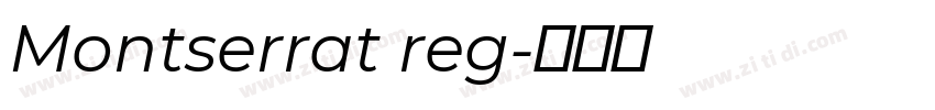 Montserrat reg字体转换